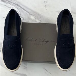Robert Clergerie Black Loafers Slip-Ons
